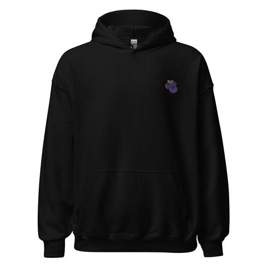 Blueberries Embroidered Unisex Hoodie