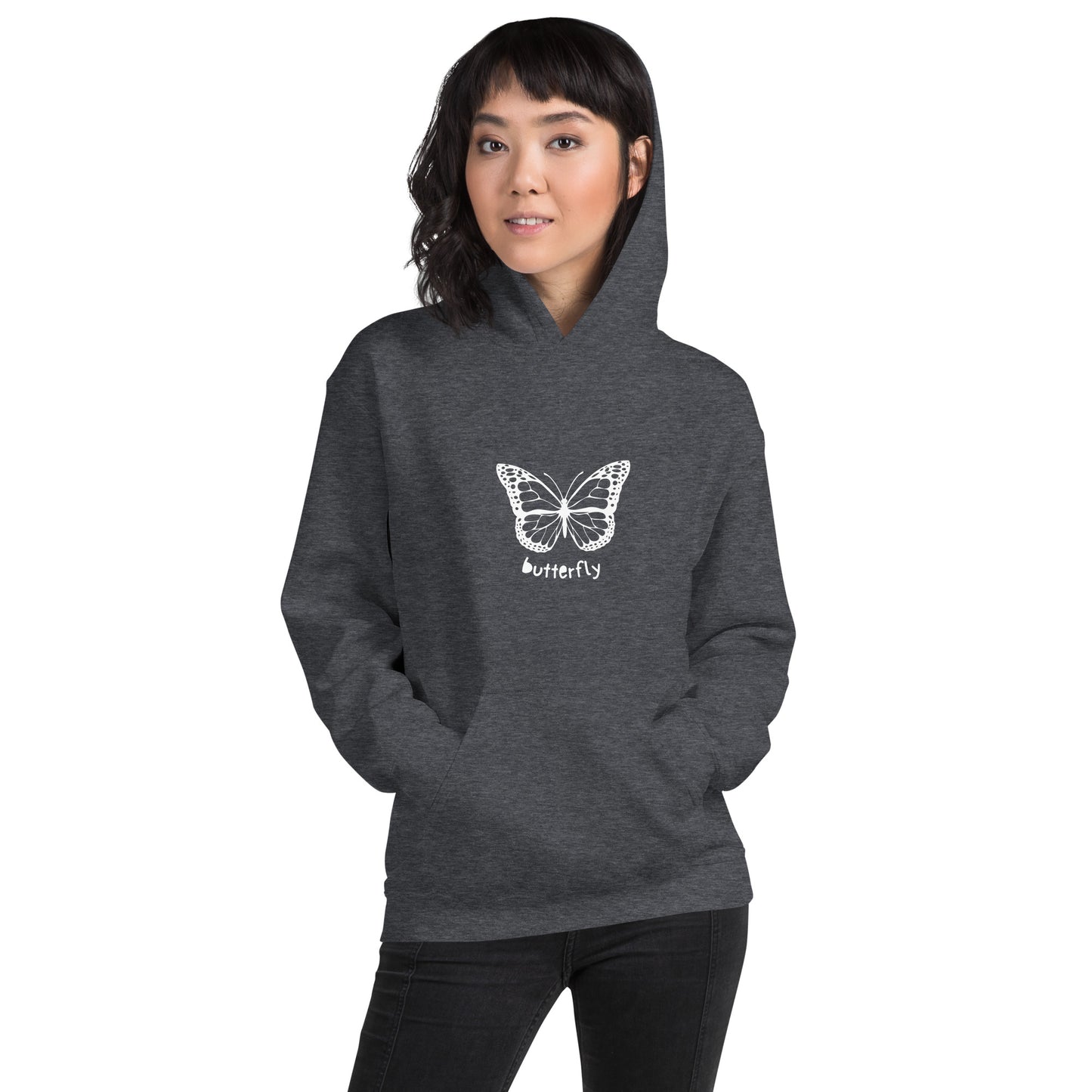 White Butterfly Unisex Hoodie