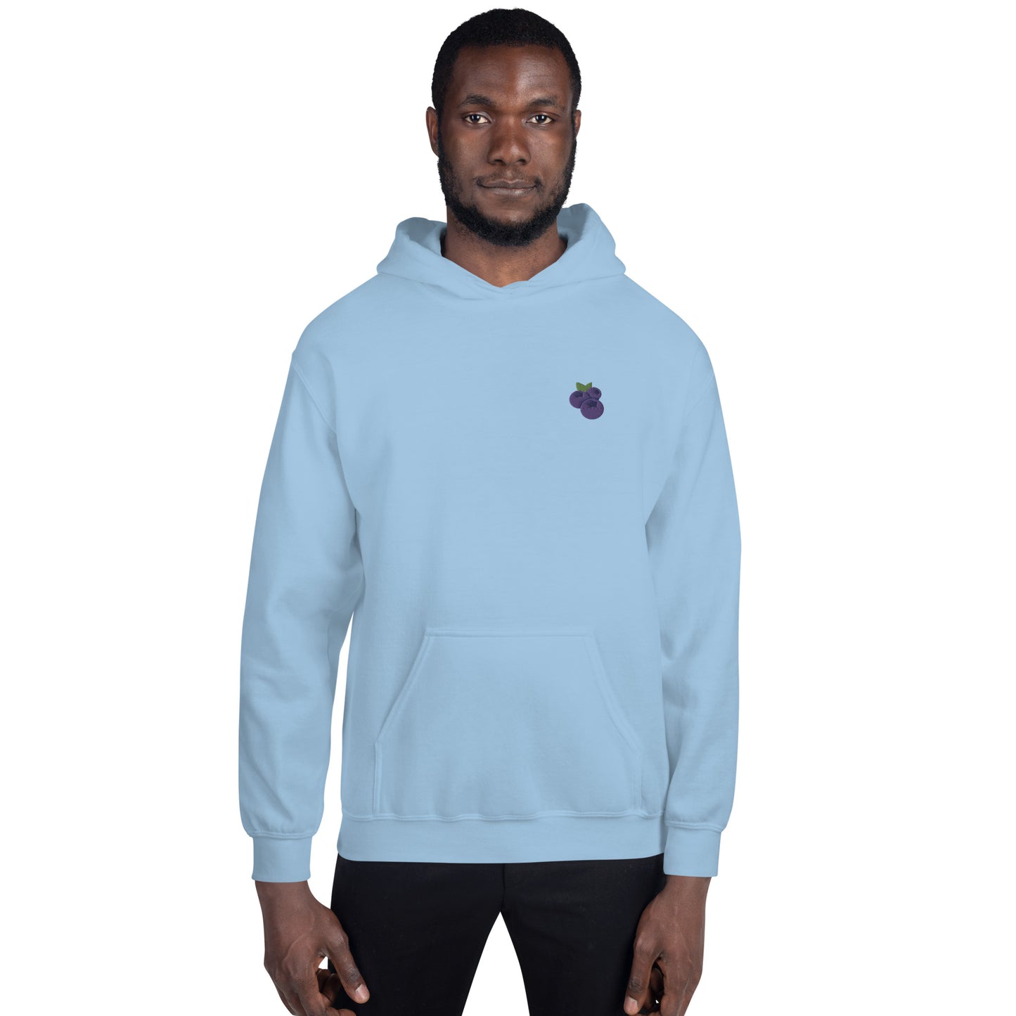 Blueberries Embroidered Unisex Hoodie