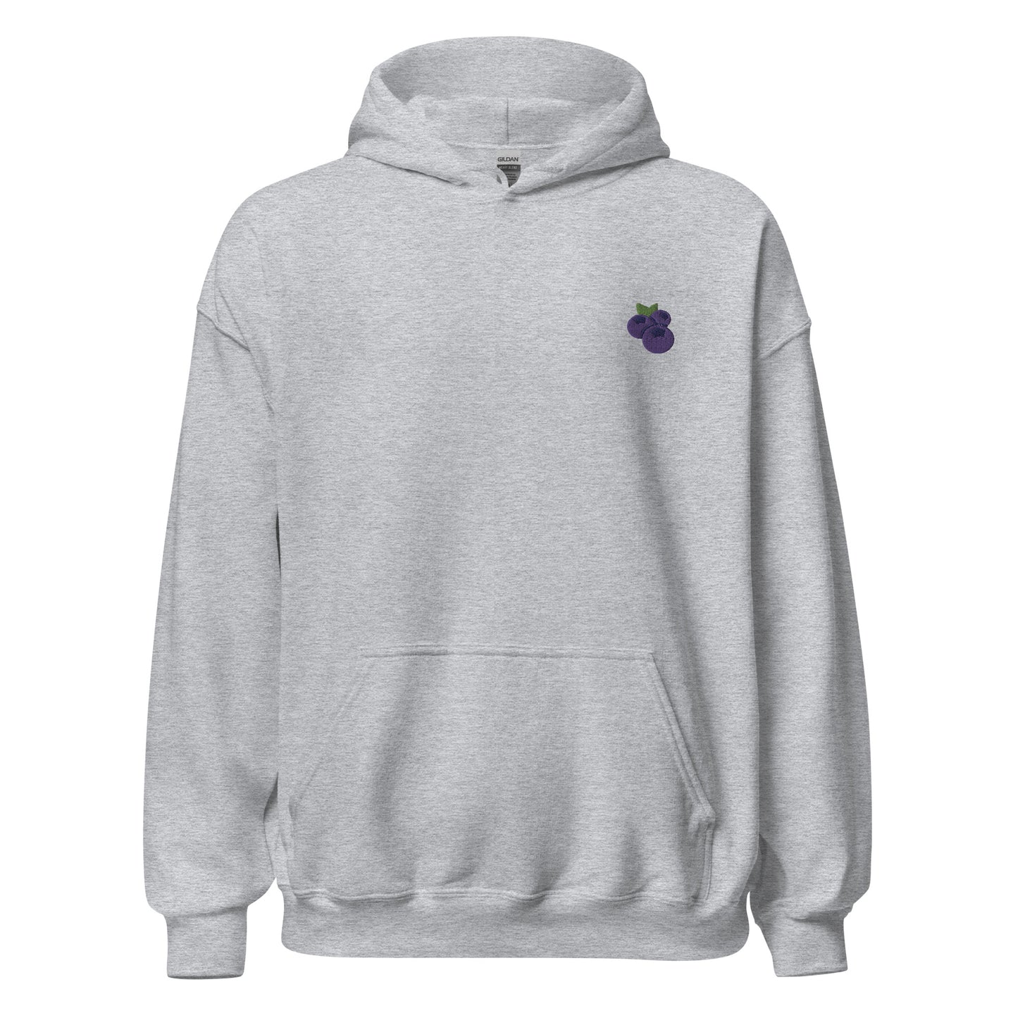 Blueberries Embroidered Unisex Hoodie