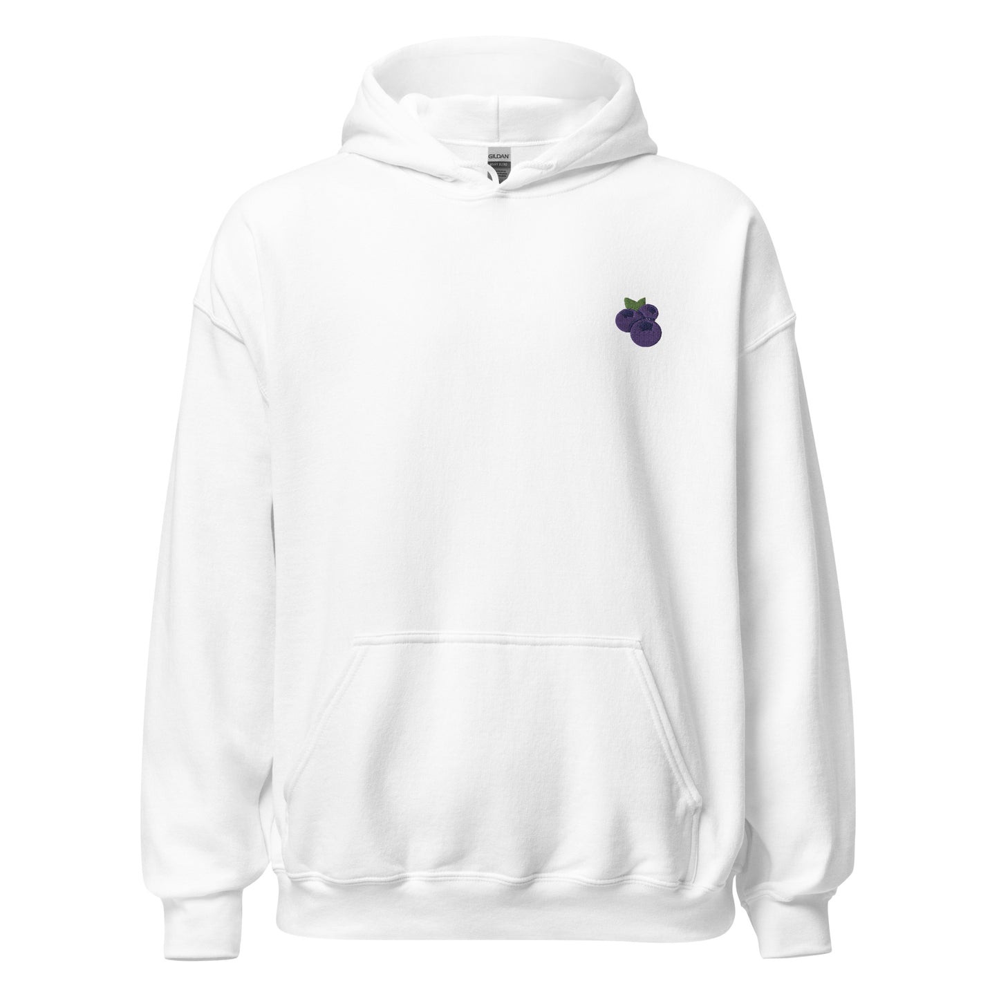 Blueberries Embroidered Unisex Hoodie