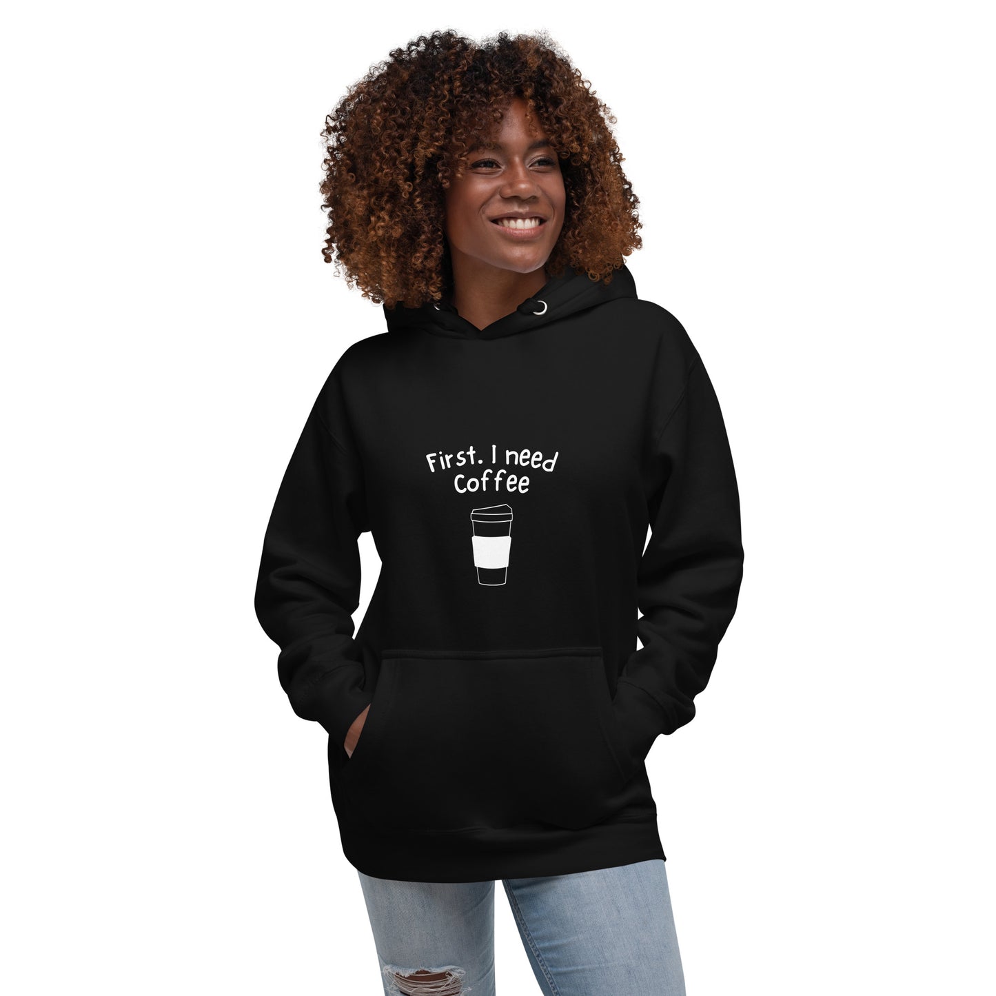 Coffee White Unisex Hoodie