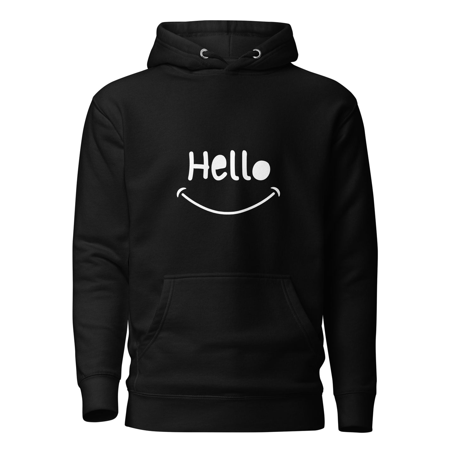 Hello White Unisex Hoodie