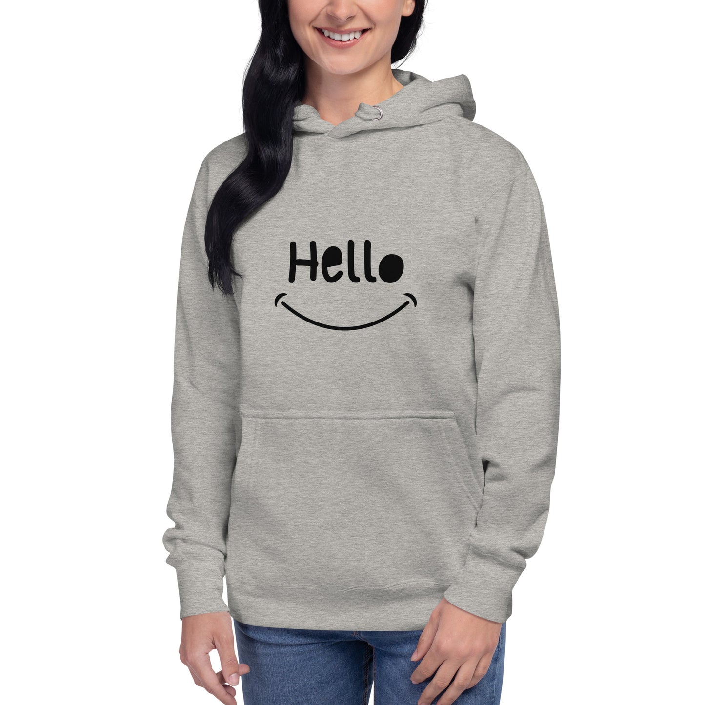 Hello Black Unisex Hoodie