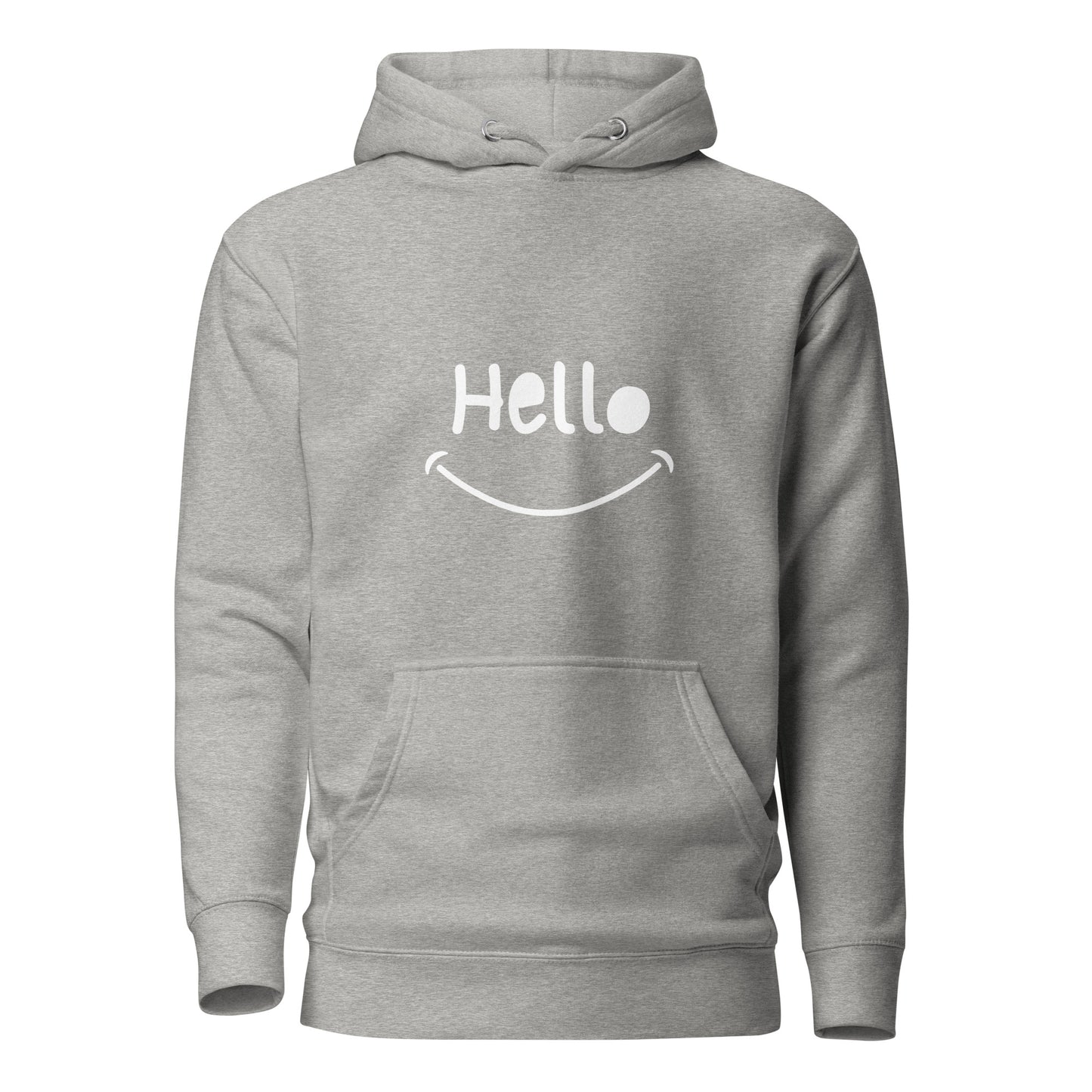 Hello White Unisex Hoodie