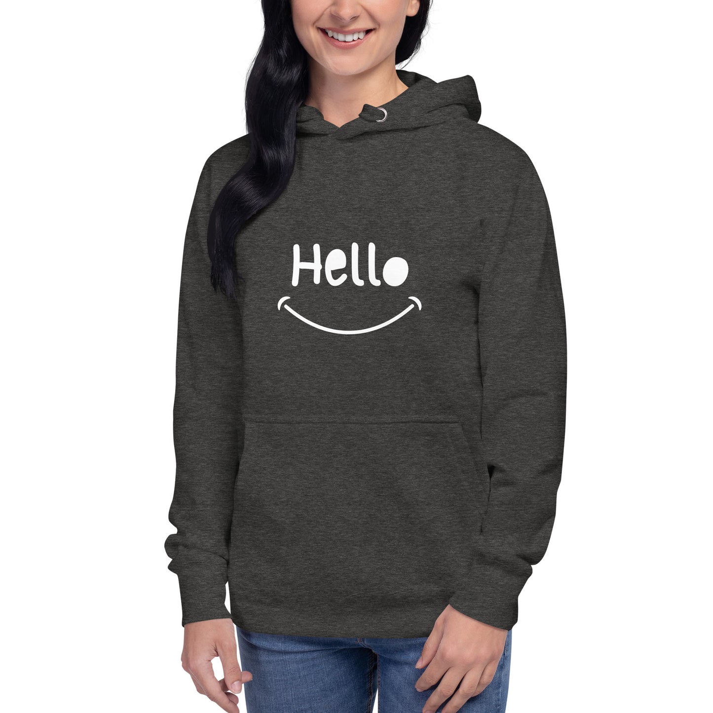 Hello White Unisex Hoodie