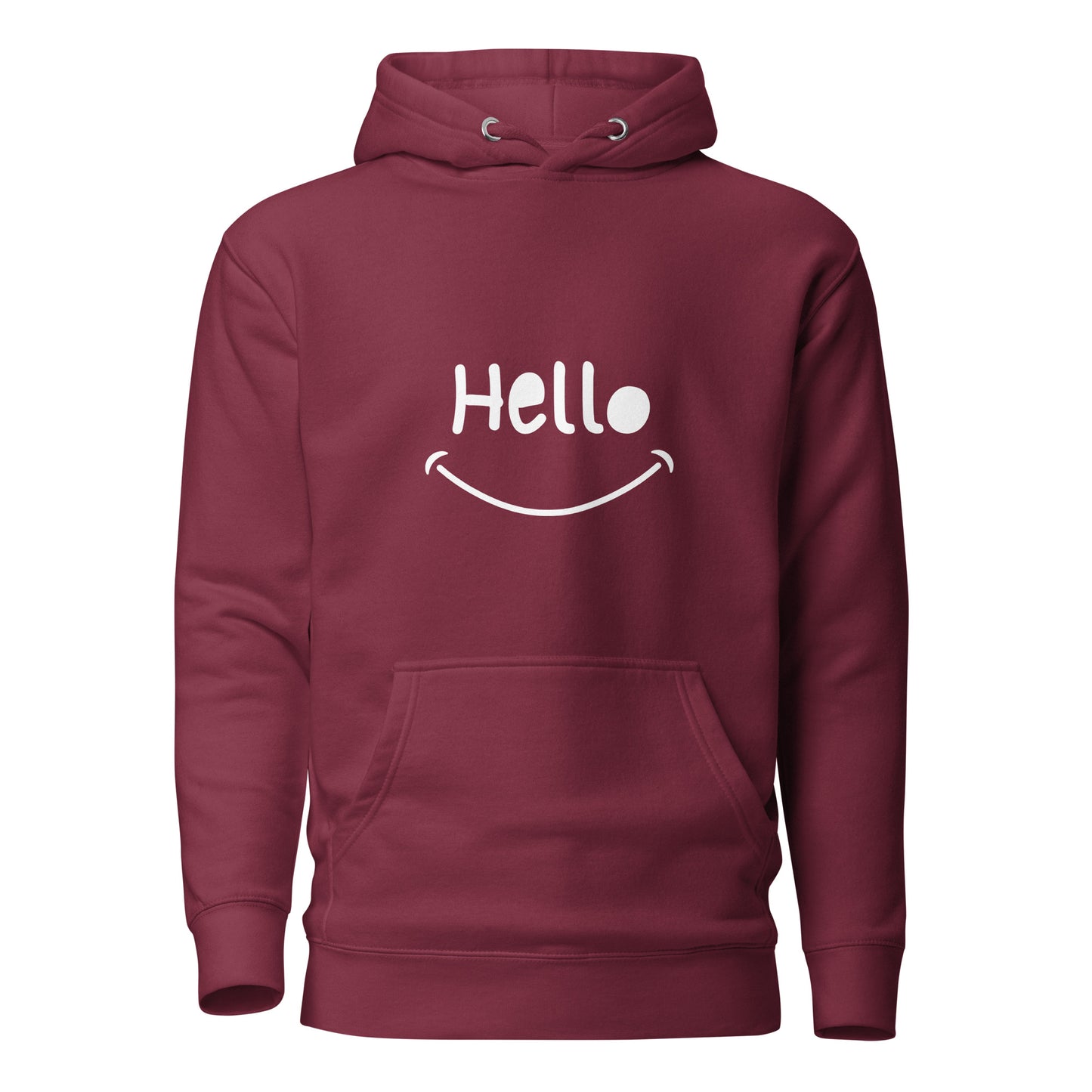 Hello White Unisex Hoodie