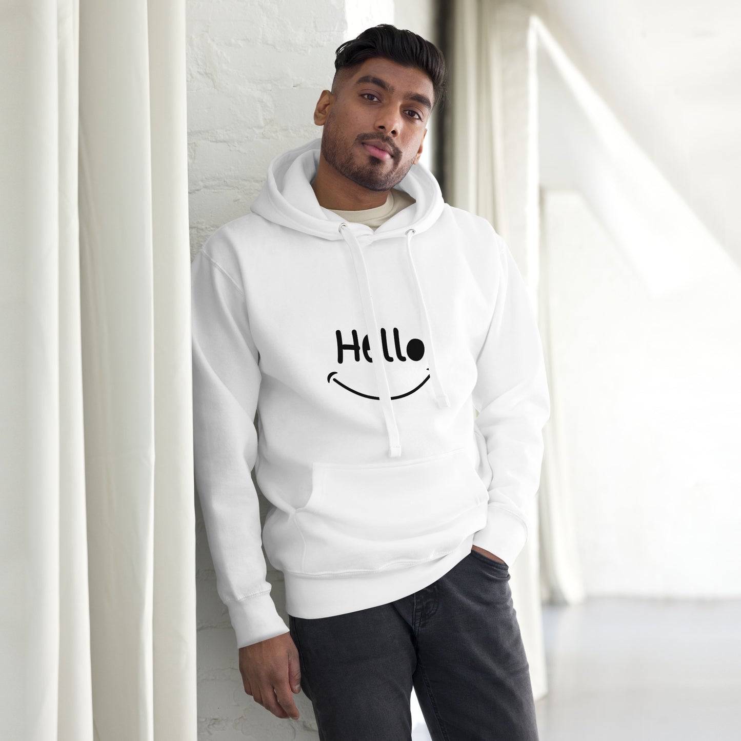 Hello Black Unisex Hoodie